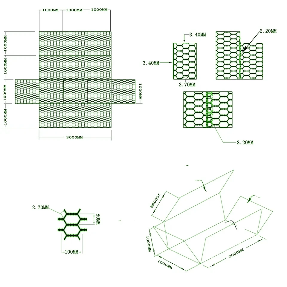 buy 2x1x1 gabion box